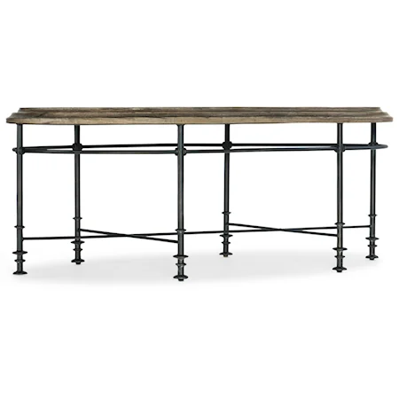 Transitional Faison Oval Cocktail Table